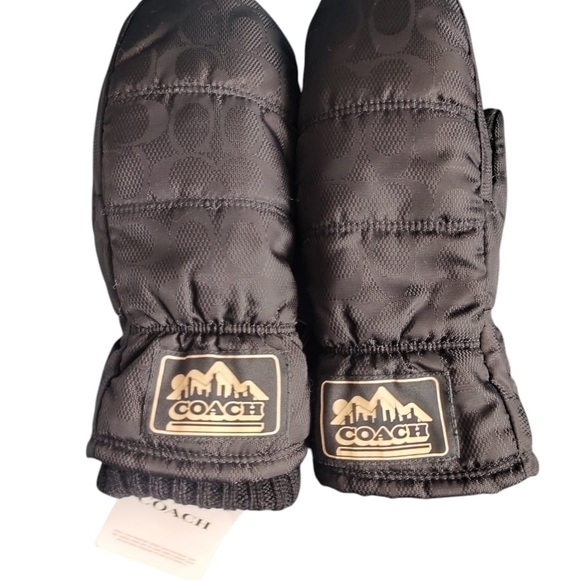 Coach Black Mittens - Picture 2 of 4
